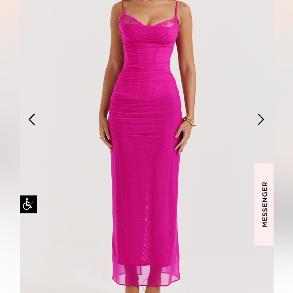 COPY - NALINI Maxi Dress from House of CB in Hot Pink